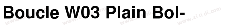 Boucle W03 Plain Bol字体转换